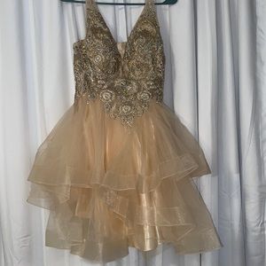 Pink/ Champagne Prom dress. Size 8